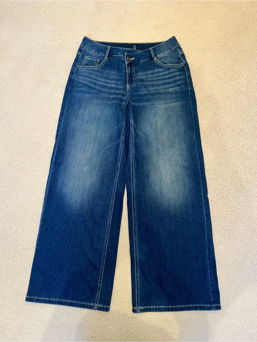 EUC Halara Asymmetric Waist Wide Leg Jeans